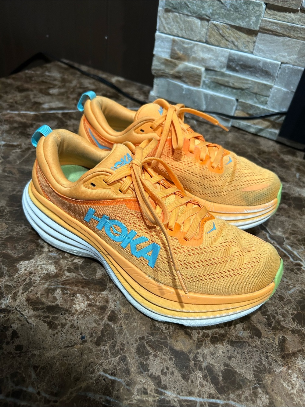 Hoka Bondi 8 Orange Running Shoes